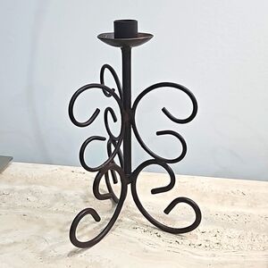 Vintage Metal Scroll candleholder